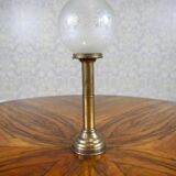 20th-Century Candleholders with Glass Shades, 1950s, Set of 2