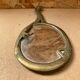 Antique art nouveau mirror face a main gilded bronze vintage flower decor