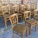 Lot 40 bistro chairs coffee curved vintage wood