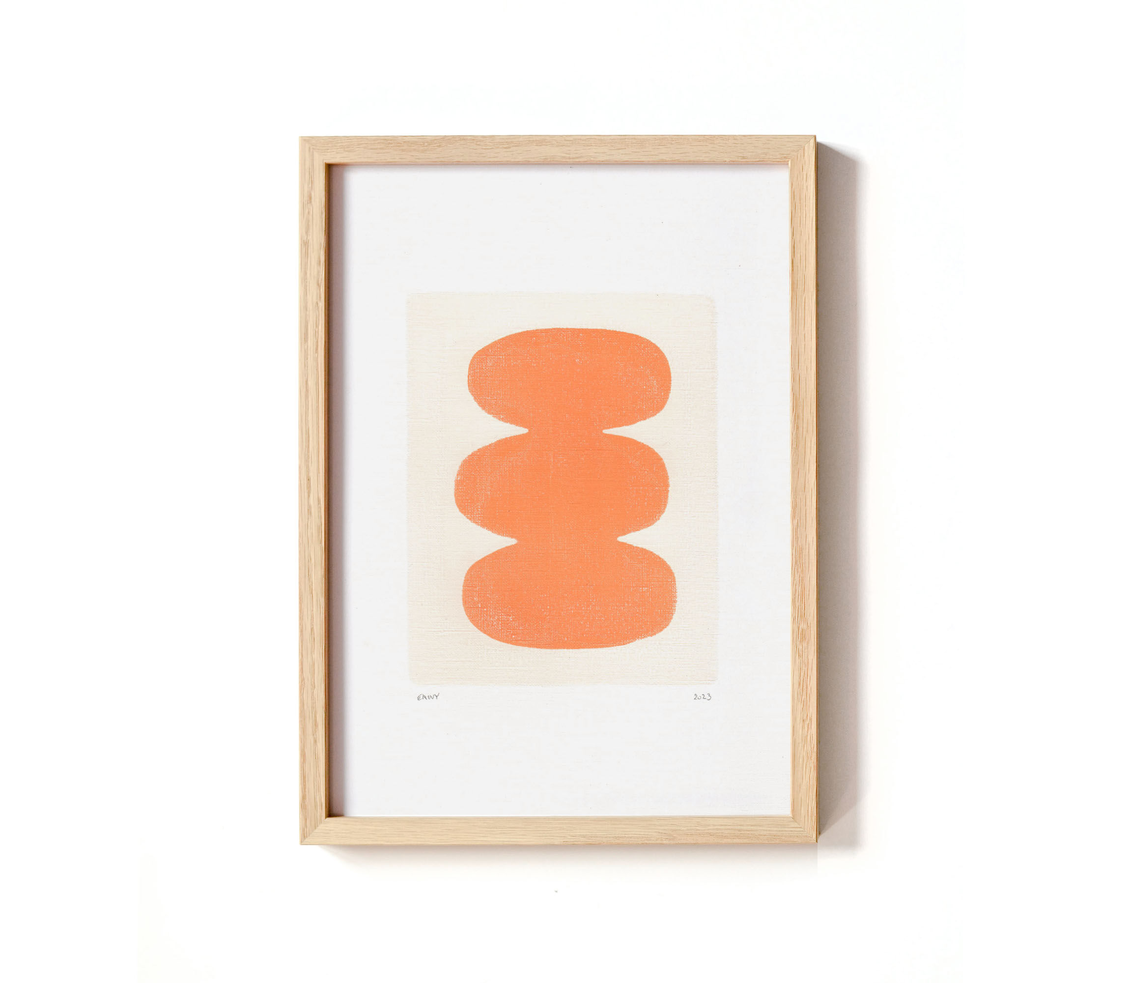 Lost abstract painting on paper signed Eawy