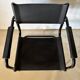 Set of 12 vintage black leather and tubular steel chairs – Italy, year