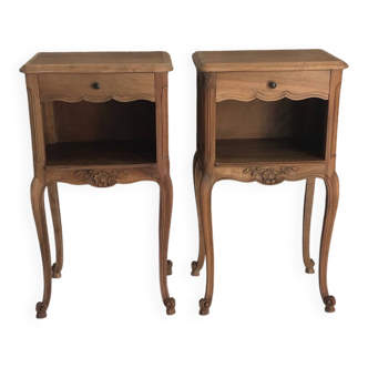 Pair of cherry wood bedside tables