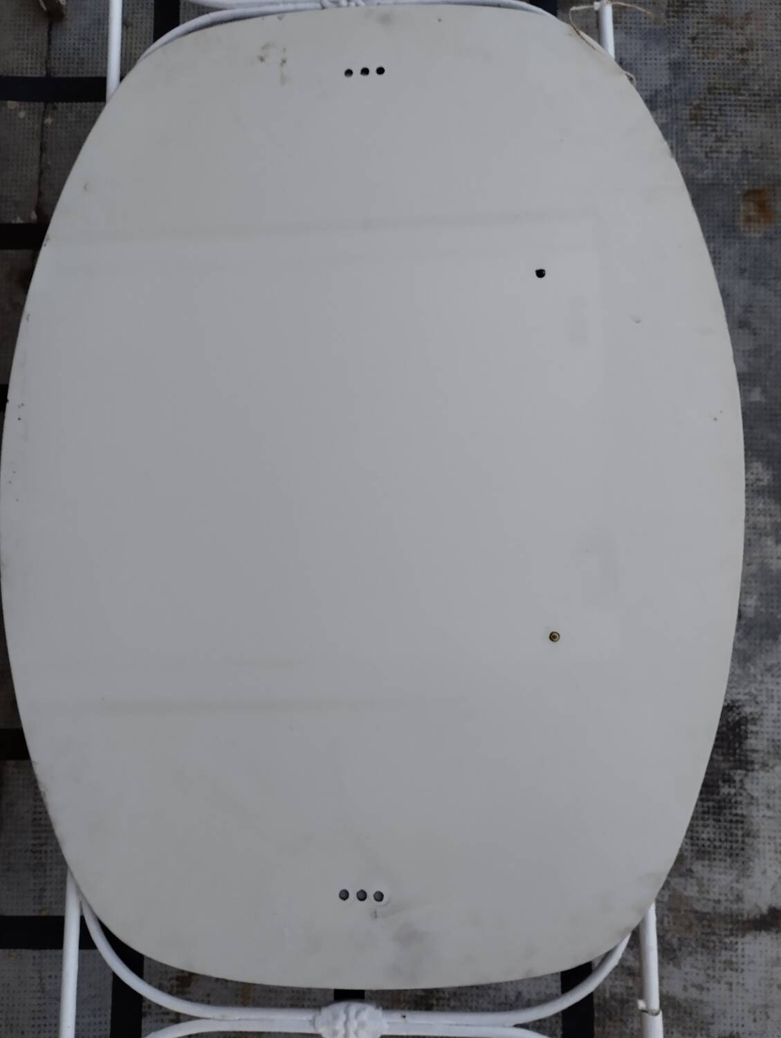 Vintage oval smoked brown mirror