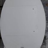 Vintage oval smoked brown mirror