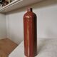 Vintage Brown Glazed Ceramic Vase: Tall Minimalist Bottle Form