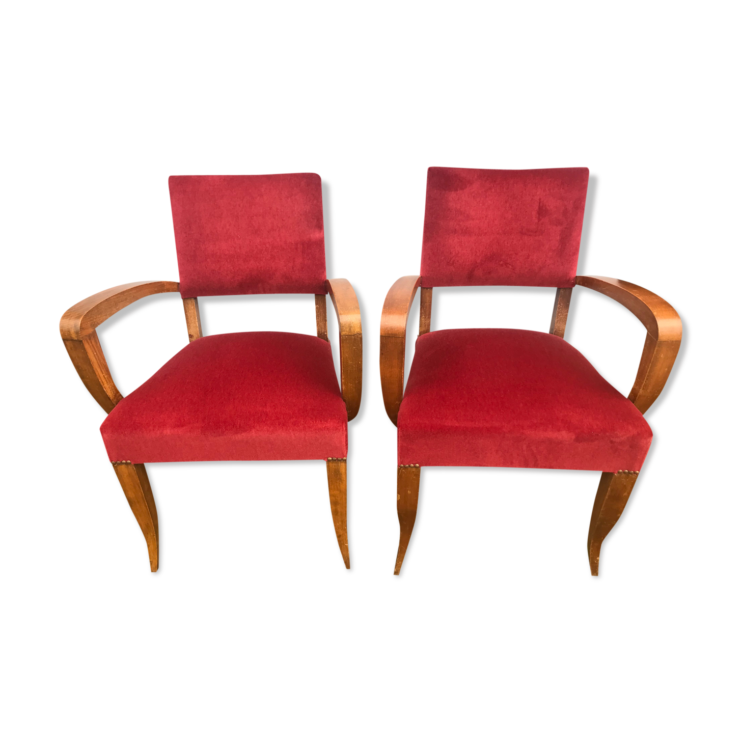 Paire de fauteuils bridge Art Déco