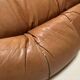 Light leather pouf sofa by Raphael Raffel for Honoré Paris