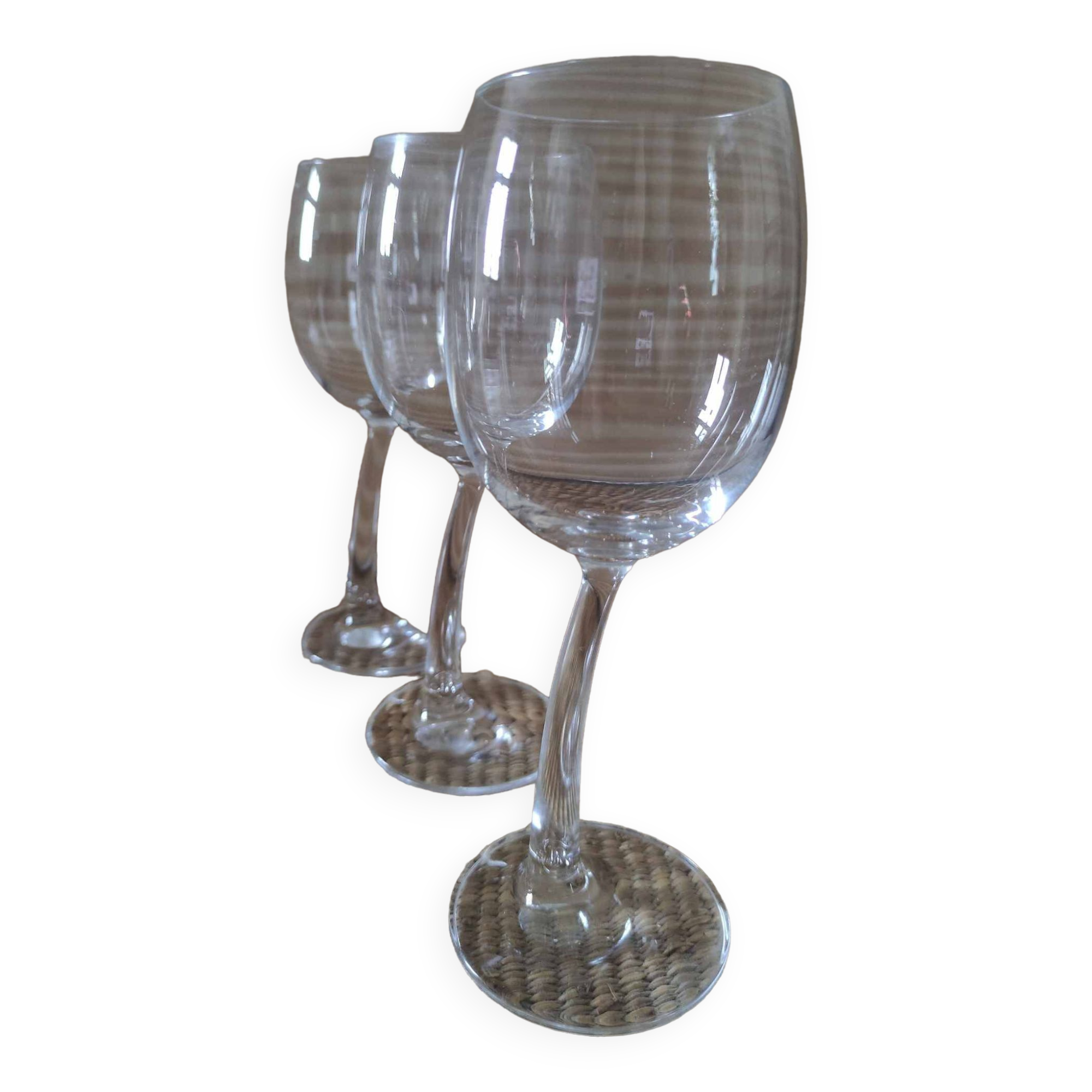 Set of 3 original JP Chenet wine glasses