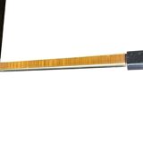 Vintage round side table / side table with black star base