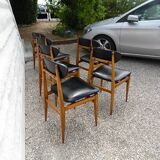 Series of six scandinavian chairs