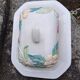Flowered porcelain butter dish