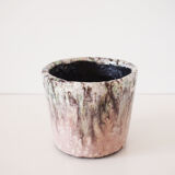 Purple ceramic pot cover