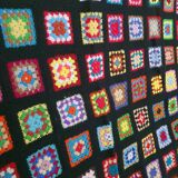 Blanket or patchwork crochet plaid