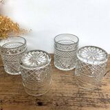 4 vintage whiskey glasses