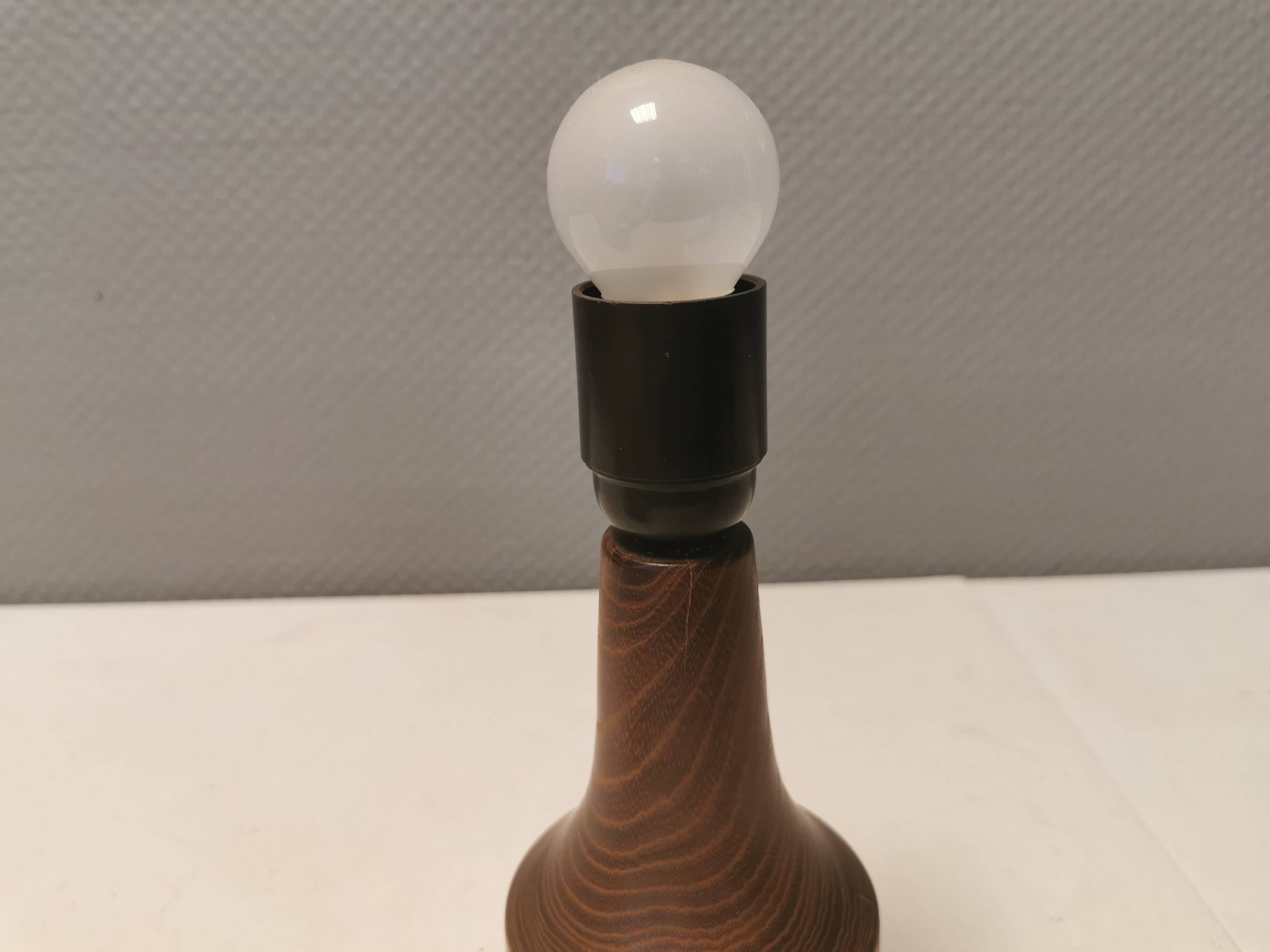 Beautiful sting lamp in twisted wood. Estimated 1970s and Swedish or Danish.