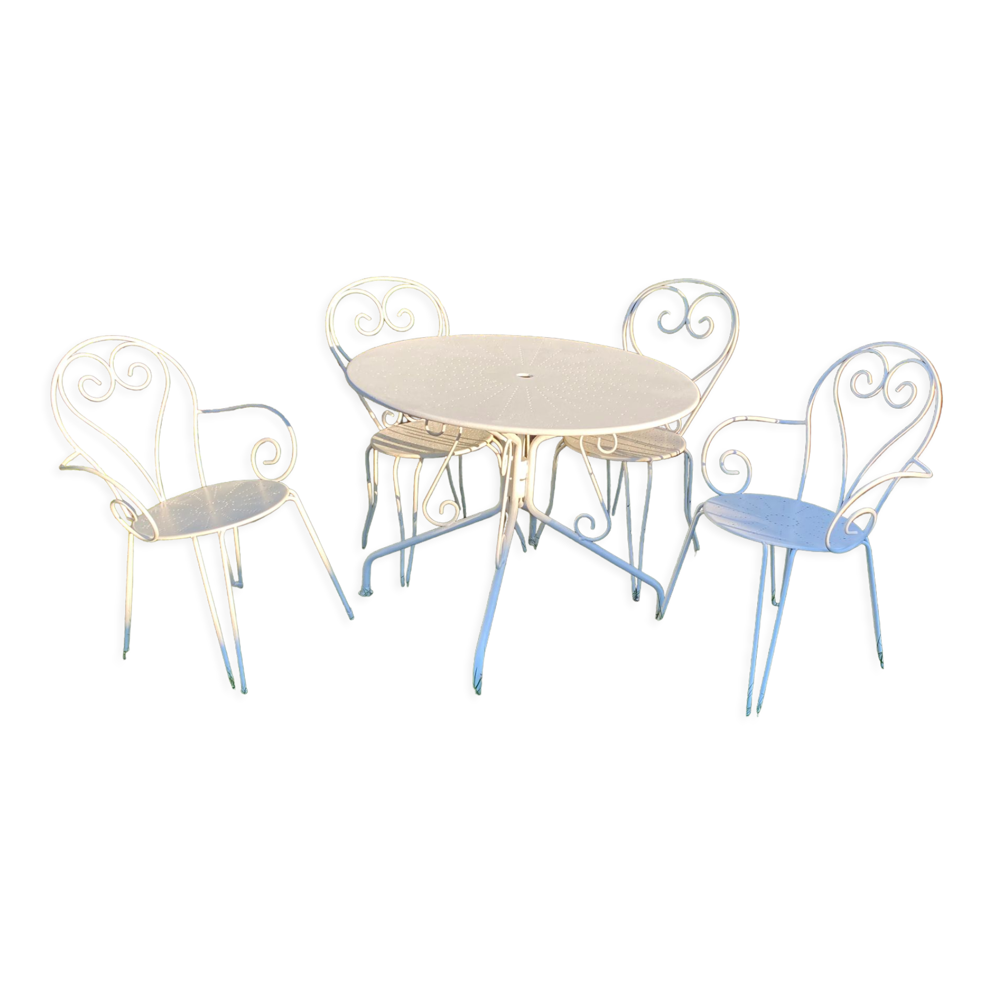 Wrought iron garden furniture