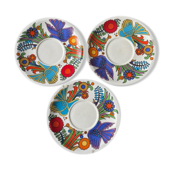 3 plates Villeroy and Boch model Acapulco