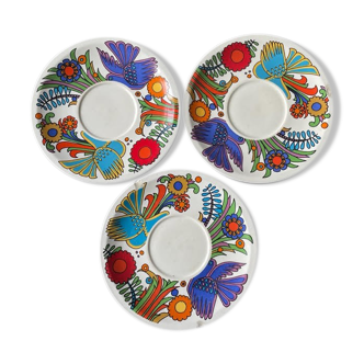 3 assiettes villeroy et boch modèle acapulco