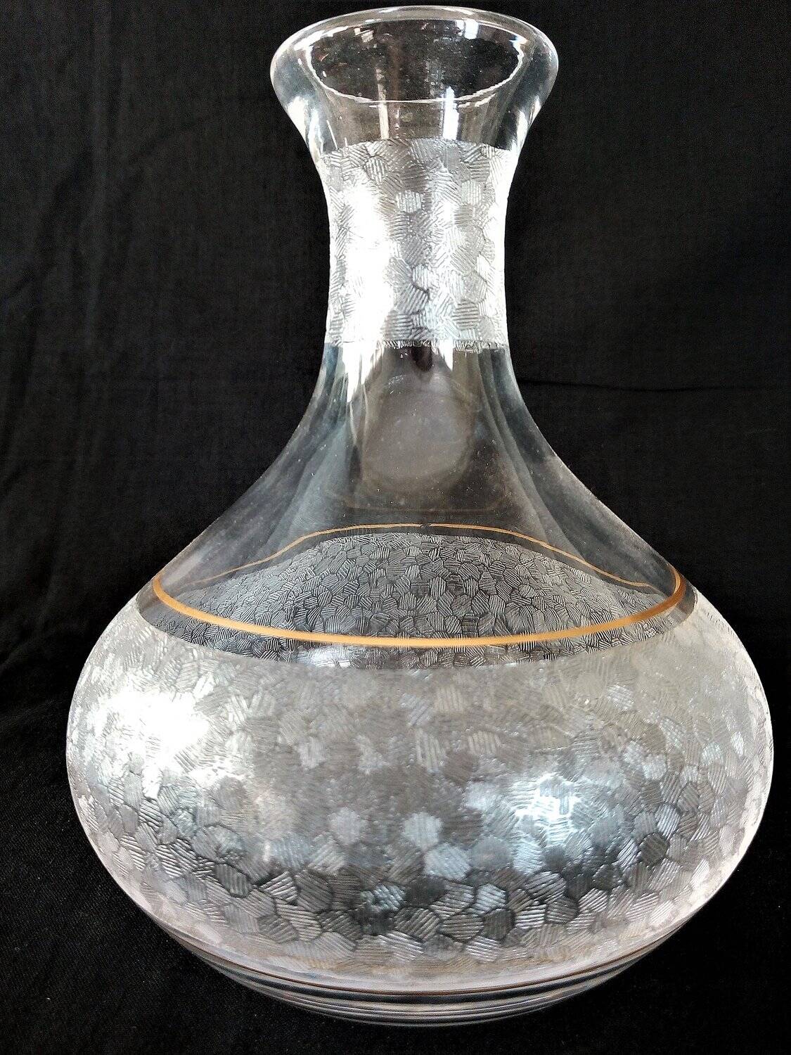 St. Louis crystal decanter, "Mélancolie" model, late nineteenth early twentieth century