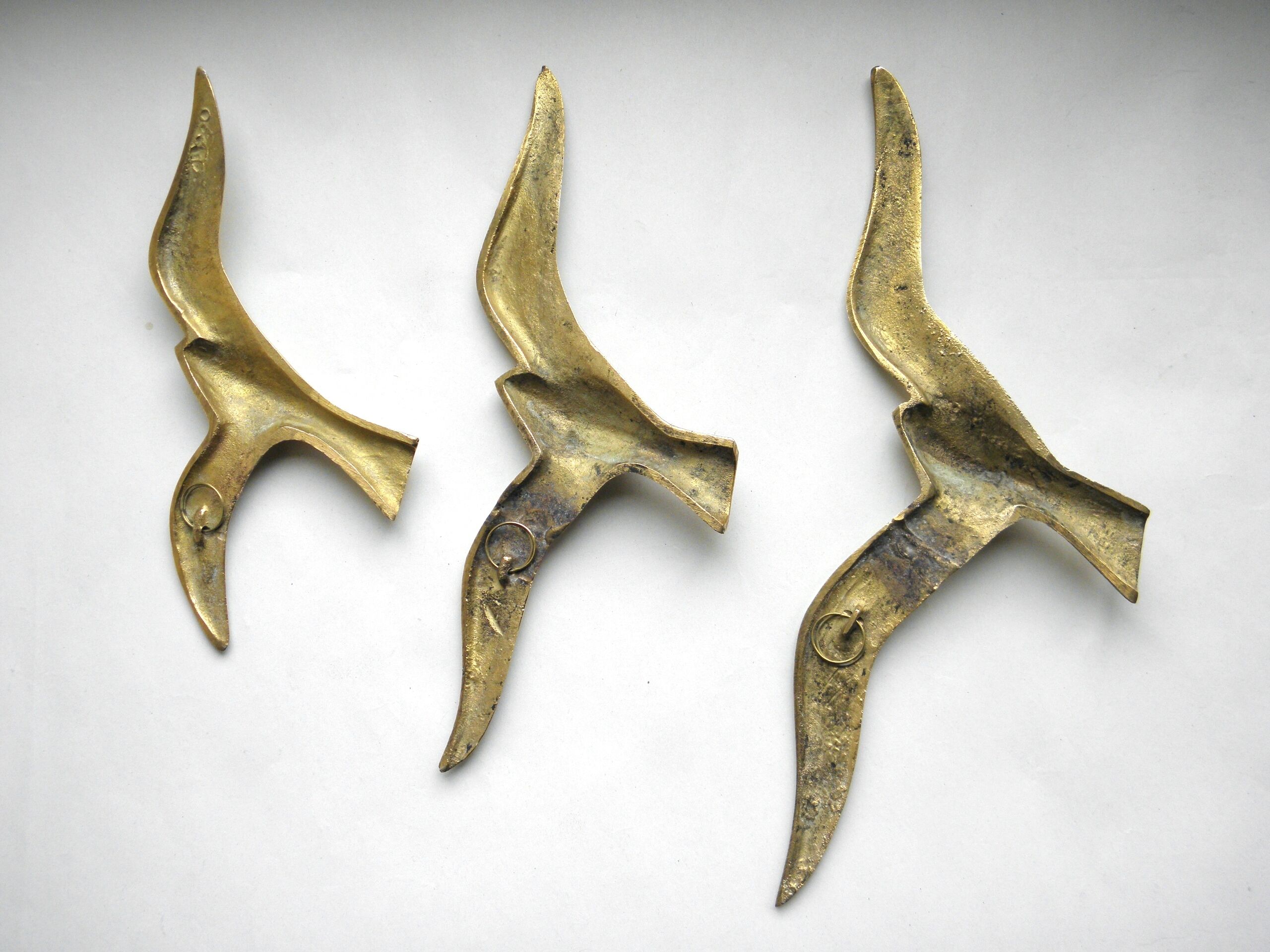 Brass Bird Trio - 70s Wall Decoration