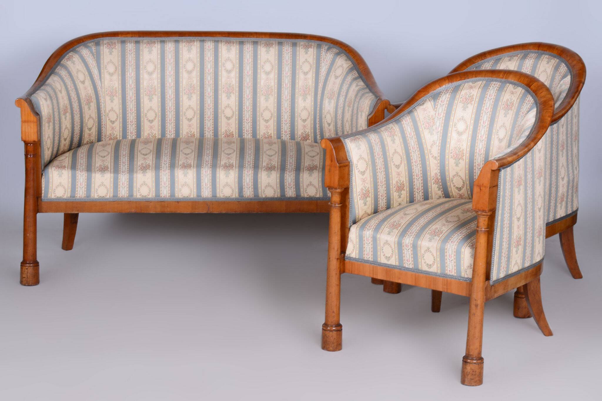 Ensemble de sièges en bouleau Biedermeier restauré, polonais ravivé, Vienne, Autriche, années 1830