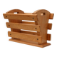 Mid-century Magazine Rack in full oak, France 1960s