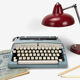 Brother Deluxe typewriter of the 60s and his briefcase