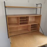 wall shelf unit secretary desk by Ernst Dieter Hilker for Omnia, 60s