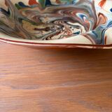 Glazed ceramic plate signed