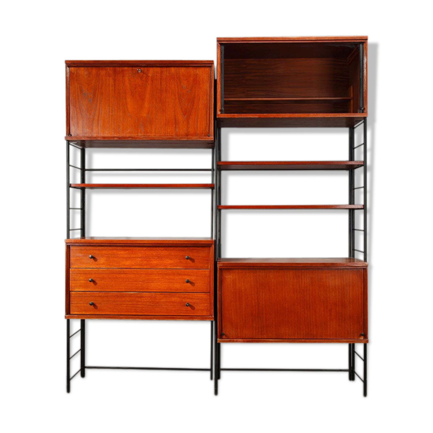 Scandinavian wooden bookcase from the 1960s