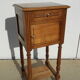 Solid walnut bedside table in Louis XVI style