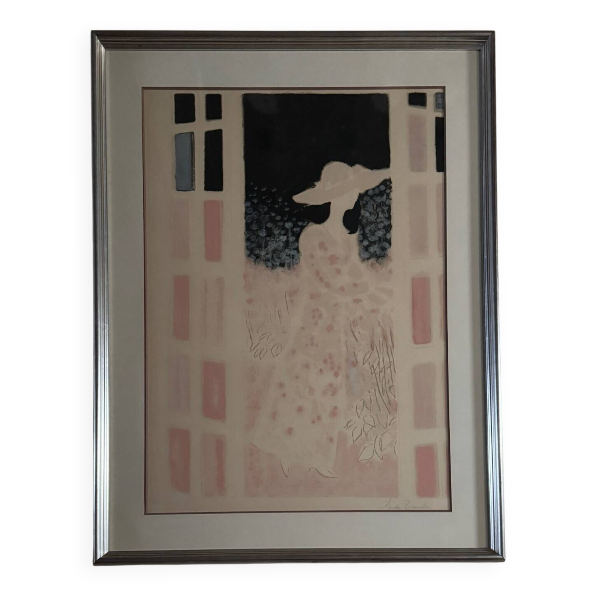 Lithograph artist's proof by André Brasilier Secret Gardens 20th century