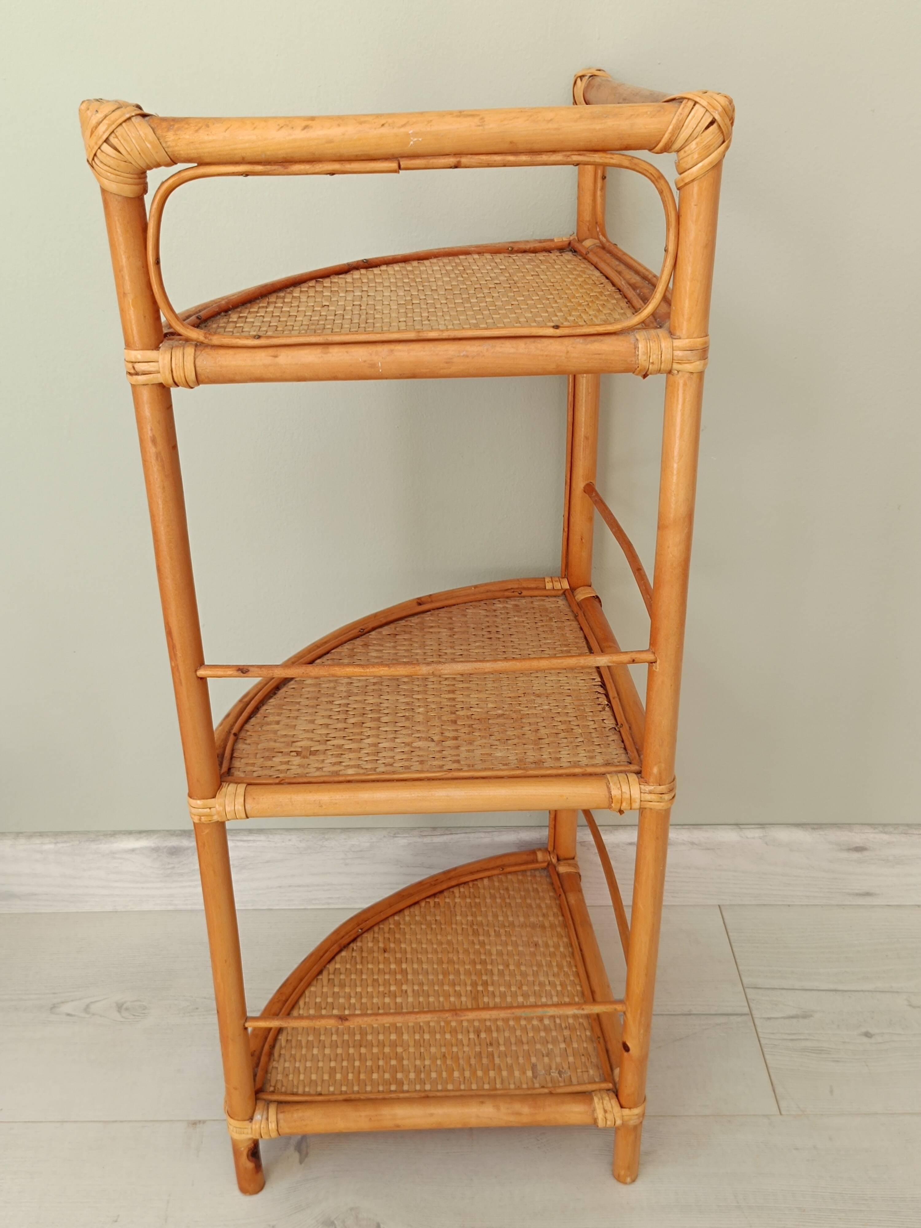 Rattan shelf
