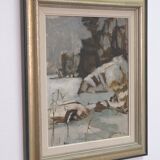 Bertil Landelius (1912-1985), Swedish Modern Oil Painting, 1962