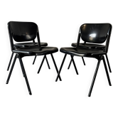 Lot 4 vintage Vertebra Emilio Ambasz and Giancarlo Piretti Castelli chairs.