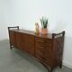 Hout met bamboe dressoir met lades vintage
