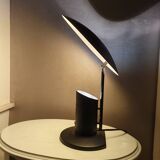 Lampe de bureau en plastique vintage jaune noir 80s