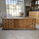 XXL solid oak counter sideboard