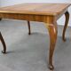 European Art Deco square coffee table from the 1930s in walnut veneer with a restored oiled finish