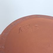 Pair of handcrafted terracotta vases from the mid-century.