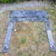 Grey marble fireplace