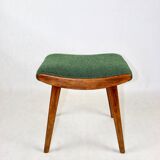 Green boucle Art Deco stool seat - 2 pieces available