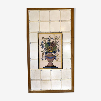 Panneau décoratif de carreaux anciens XIX siècle Carrelages anciens