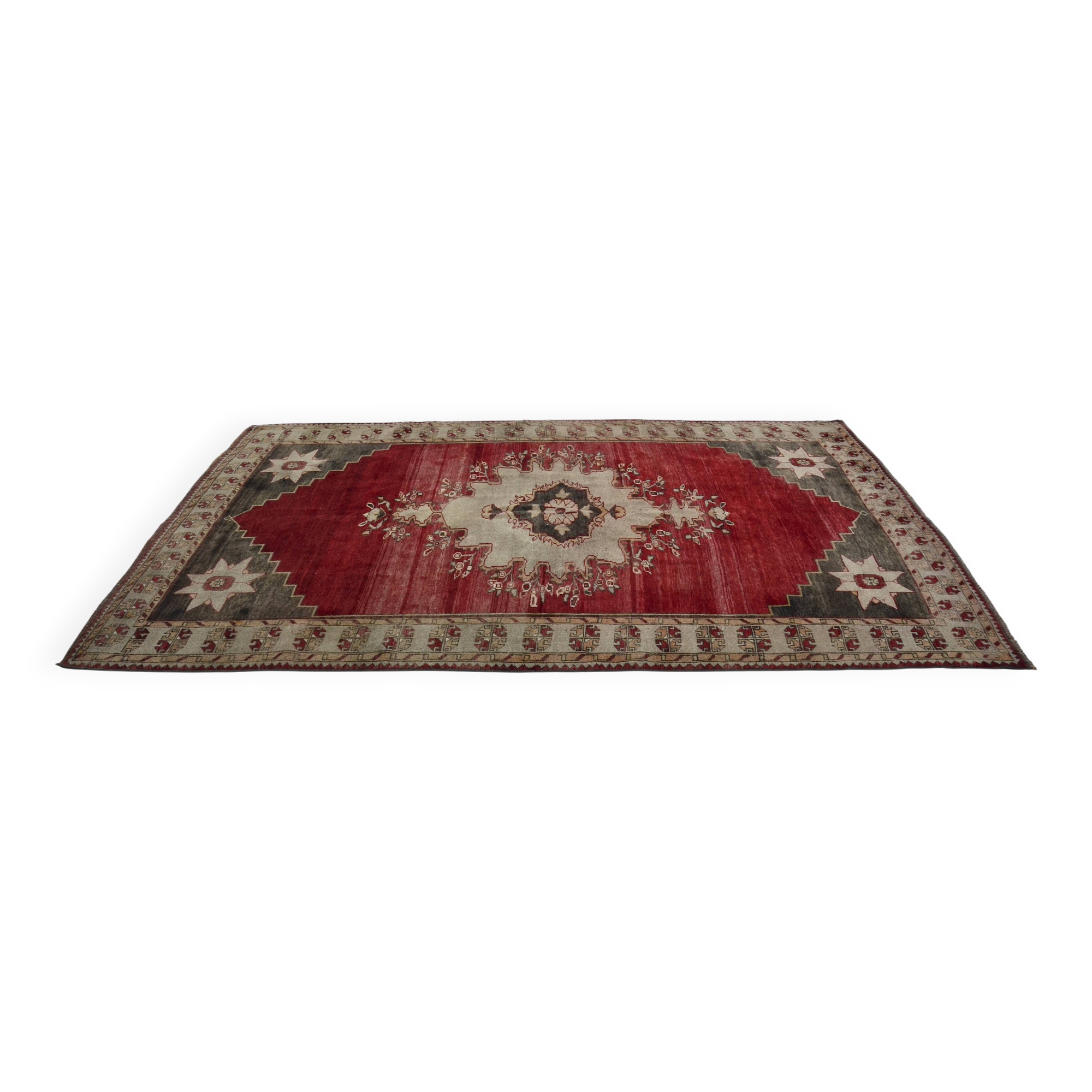 Oushak Vintage Soft Turkish Rug sku 3022
