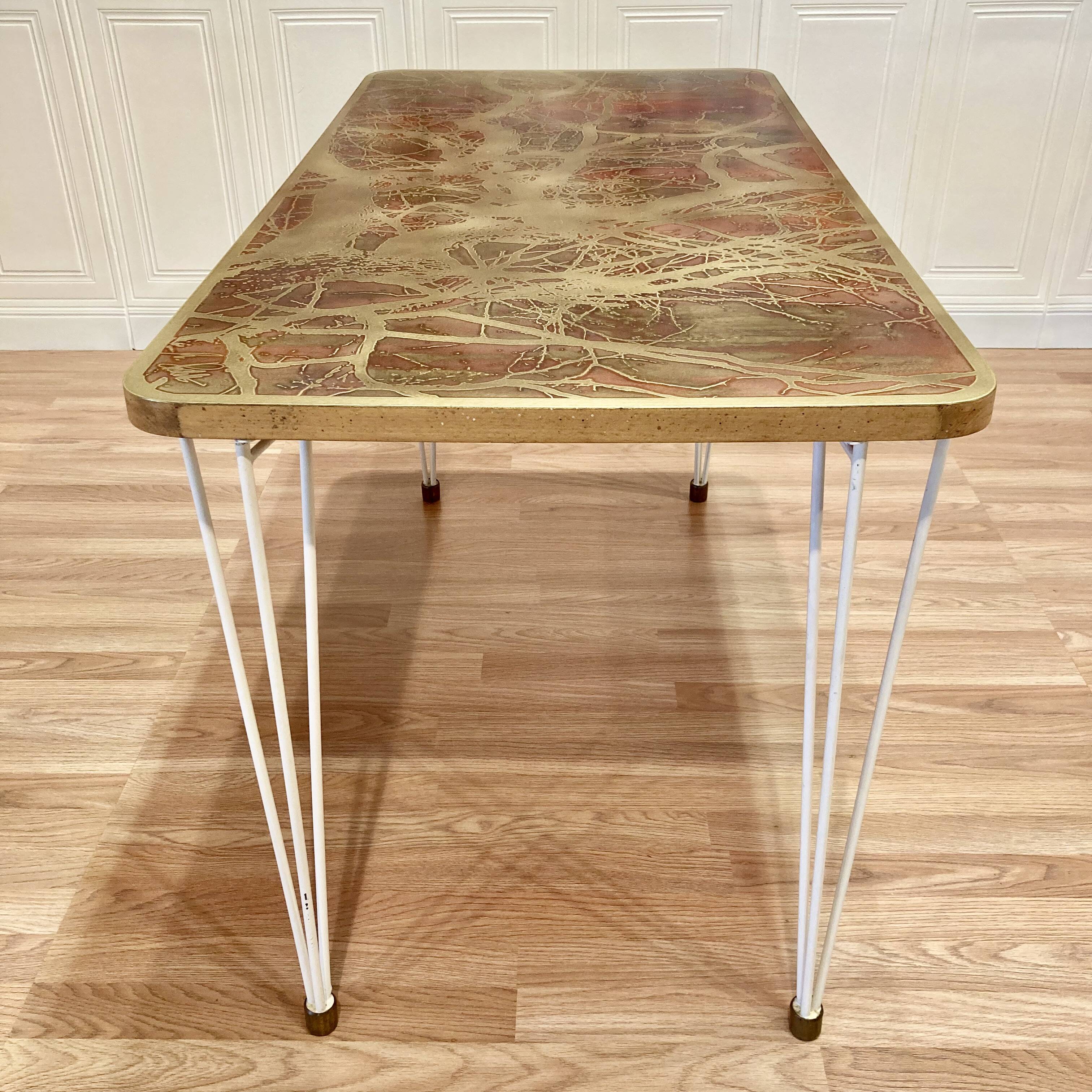 HIGH DESIGN TABLE WITH SCANDINAVIAN SIGNATURE 1950.