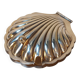 Silver-plated metal shell table butter dish with hallmarks - Art Deco