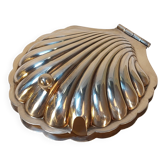 Silver-plated metal shell table butter dish with hallmarks - Art Deco