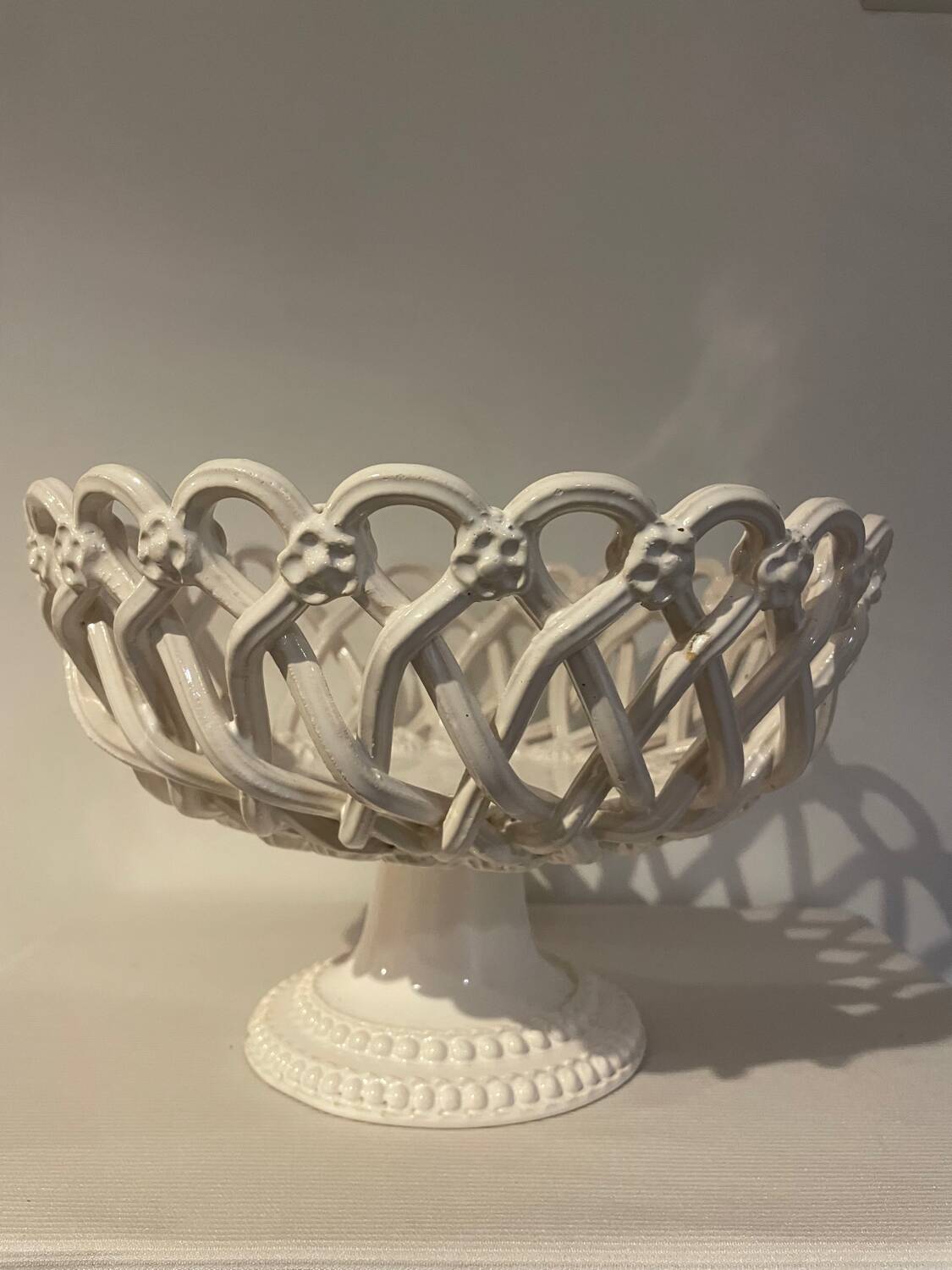 Braided ceramic bowl signed Pichon Uzes