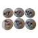 Series of six Orchies earthenware dessert plates model Simone