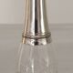 Liquor service crystal carafe glasses silver metal
